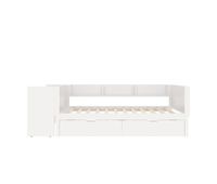 cama individual 90x200cm - con escritorio 2 cajones estantes - blanco