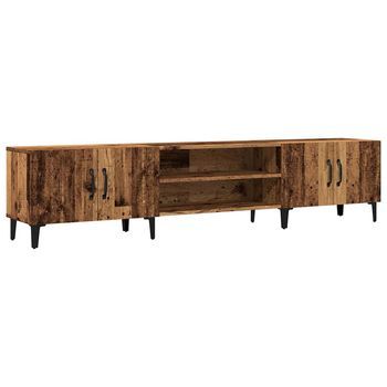 Mueble De Tv Madera Ingeniería Madera Envejecida 180x31,5x40 Cm Vidaxl
