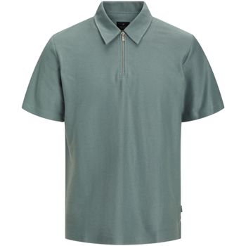 Jack & Jones Polo 12274108 JPRBLAANDREW SS ZIP POLO STORMY SEA para hombre