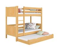 litera de madera con cajon para colchon n02 pino natural