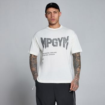 Camiseta gráfica de algodón Lift Burnout para hombre de MP - Blanco retro - S
