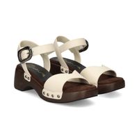 unisa sandalias con plataforma mujer - blanco talla 36