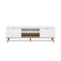 mueble de tv 2 puertas a160 cm - blanco