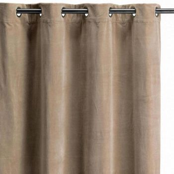 Cortina Lisa Elise De Algodón 100% - Cuerda - 140 X 280 Cm