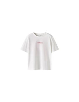 Camiseta Name it Nkffalaura Ss Infantil Blanco/Rojo