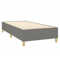 somier de laminas sobre patas estructura de cama 90x200 cm tela gris oscuro tdl0207098