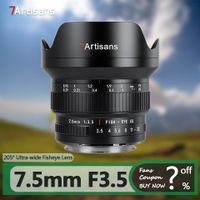 7artisans aps-c 75mm f35 lente ojo de pez para camara dslr fotografia ideal con canon ef nikon f mount d7500 eos 80d 77d 850d