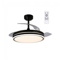 ventilador led aspas plegables perla negro cct dim 72w