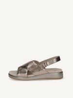 caprice sandal brown made of leather without heel size 41