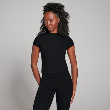Camiseta de manga corta de corte ajustado Tempo para mujer de MP - Negro - XL