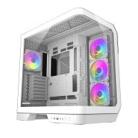 torre darkflash dy570 white full tower cristal curvo doble camara 4x argb