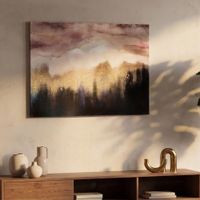 pintura sobre lienzo multicolor abstracto cm 80x27x60