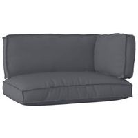 juego de cojines para palets tela oxford gris antracita vidaxl
