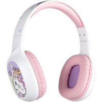 auriculares konix hello kitty inalambricos bluetooth 53 con microfono y cable blanco y rosa