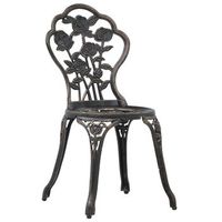 sillas de jardin bistro 2 uds  silla de exterior  sillon aluminio fundido color bronce