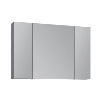 Mueble De Baño Con Espejo  - 97 X 16 X 66 Cm - Gris