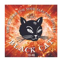 juego de cuerdas para guitarra electrica gato negro black cat 10-46 fabricadas en acero y nickel de alta calidad en espana desde 1868 calibres 010-013-017-026-036-046