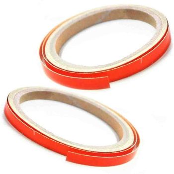 Pegatina rueda naranja 7mm 6mt par