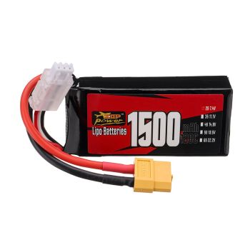 Batería LiPo ZOP Power 2S 7.4V 1500mAh 120C 11.1Wh con enchufe XT60 para dron RC