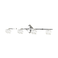 aplique de pared toplight metropolitan de 4 luces con casquillo g9 estructura cromada y cristal trabajado diseno moderno 80x10x18cm
