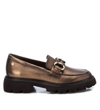 Carmela para mujer. 16199102-BRONCE Mocasines de piel 161991 bronce (39), Plano, Ninguno, Casual