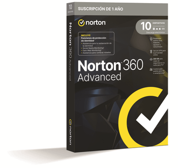 NORTON 360 ADVANCE 200GB 1 USER 10 DEVICES 1 A??O BOX