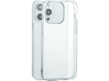 Funda móvil - ISY Clear ISC 1036, Para iPhone 15 Pro Max, Termoplástico, Salpicaduras, Impactos, Transparente