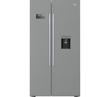 Beko ASDM241PX Fridge Freezer - Steel American-Style, Brushed Steel