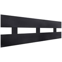 dhome cabecero negro 140cm horizontal estilo valla madera reciclada dm herrajes incluidos 140cm horizontal valla negro
