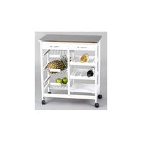carro de cocina completo con almacenamiento practico y duradero