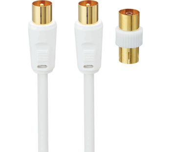 LOGIK L2AERA15 Male Aerial Cable - 2m, Gold