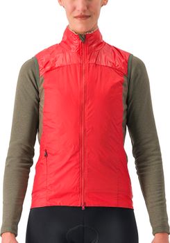 Castelli Women's Unlimited Puffy Gilet, Mineral Red/Silver Gray