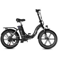 bicicleta electrica plegable 20 evercross tech ek6 - bateria extraible 48v 13ah - motor 250w - asiento ajustable - frenos de disco dobles negro