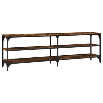 Mueble Tv | Mueble De Salón | Armario Tv Madera Contrachapada Roble Ahumado 160x30x50 Cm