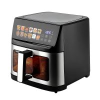 freidora de aire sin aceite de 11 litros de gran capacidad ventana transparente 12 menus preprogramados circulacion de aire de 360 pantalla tactil digital para cocina familiar