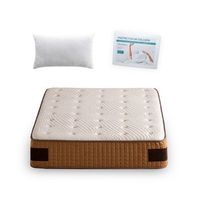 colchon viscoelastico premium 90x200 altura 32 cm con almohada fibra de 90  y protector rizo de 90 phantasus