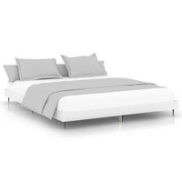 cama matrimonial  cama para adultos  estructura de cama madera contrachapada blanca 150x200 cm