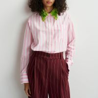 essentiel antwerp hashbrown sequin collar cotton-poplin shirt - eu 36uk 8