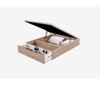 canape de madera sonoma flex con zapatero 150x200cm