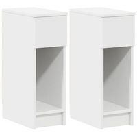 mesillas de noche con cajon 2 uds blanco 20x36x60 cm vidaxl