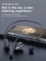 auriculares hoco es63 de conduccion aerea auriculares bluetooth con bajos auriculares deportivos con gancho para la oreja con microfono negros