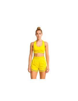 Top de Fitness Black Limba Boxwear Mujer Banana & Lila