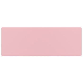 Lavabo De Baño Moderno | Lavabo Lujoso Cuadrado Rebosadero Cerámica Rosa Mate 41x41 Cm