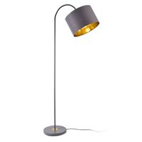 lampara de pie - lampara de suelo - toledo - altura 173 cm - pantalla inclinable y giratoria - moderna - diseno - iluminacion interior - luz efectiva - gris - 1 x e27 - 60w luxpro
