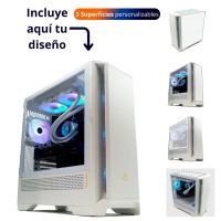 forgeon mithril argb mesh torre atx blanca con 3 superficies personalizables