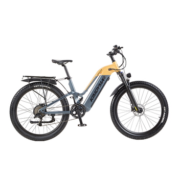Bicicleta Eléctrica De Fácil Acceso Kimdyma K02, Con Batería Samsung Y Sensor De Par, Amarilla