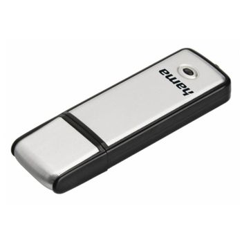 Memoria USB HAMA Fancy 128GB USB 2.0 Negro y Plata con Tapa