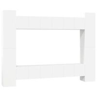 juego de mueble para tv de 10 piezas aglomerado blanco
