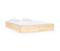 estructura de cama de matrimonio madera maciza 135x190 cm
