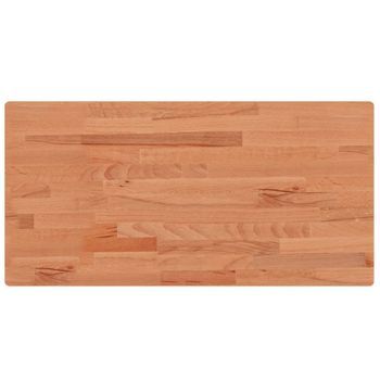 Tablero Rectangular De Madera Maciza De Haya 100x50x1,5 Cm Vidaxl
